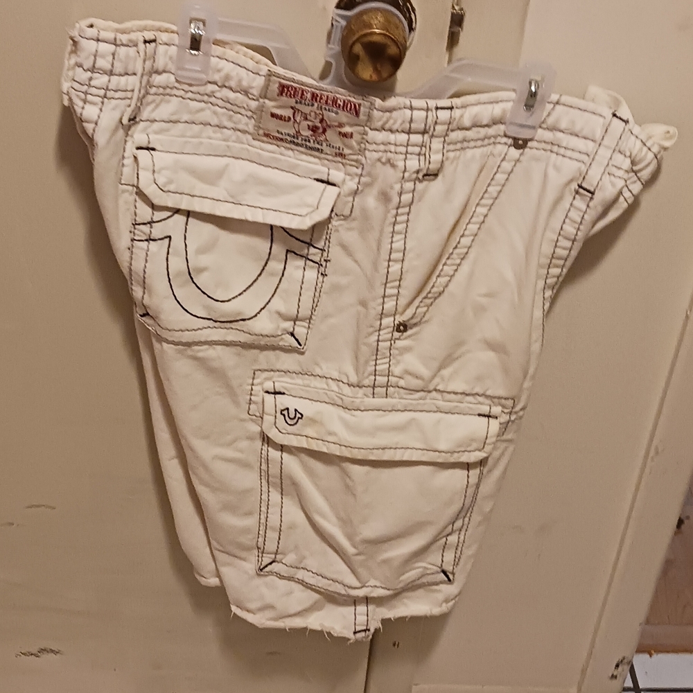 True Religion Big T Cargo Shorts